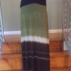 [Lucky Brand] Boho Tie Die Maxi Hippie Skirt